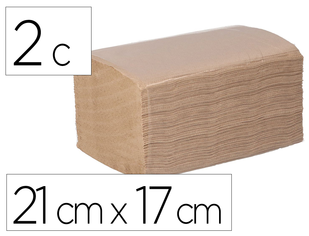 GUARDANAPOS BUNZL GREENSOURCE KRAFT DOBRADOS EM ZIG-ZAG 2 CAPAS 21X17 CM CAIXA DE 9000 UNIDADES