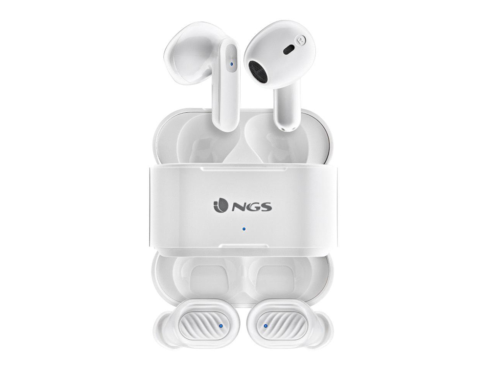 AURICULAR NGS ARTICA DUO BLUETOOTH TATIL 30 HORAS AUTONOMIA COR BRANCO