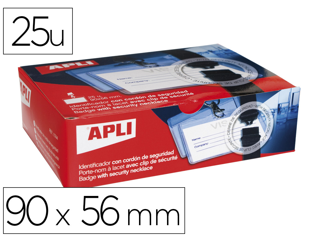 IDENTIFICADOR COM MOLA APLI COM CORDAO DE SEGURANCA 56X90 MM