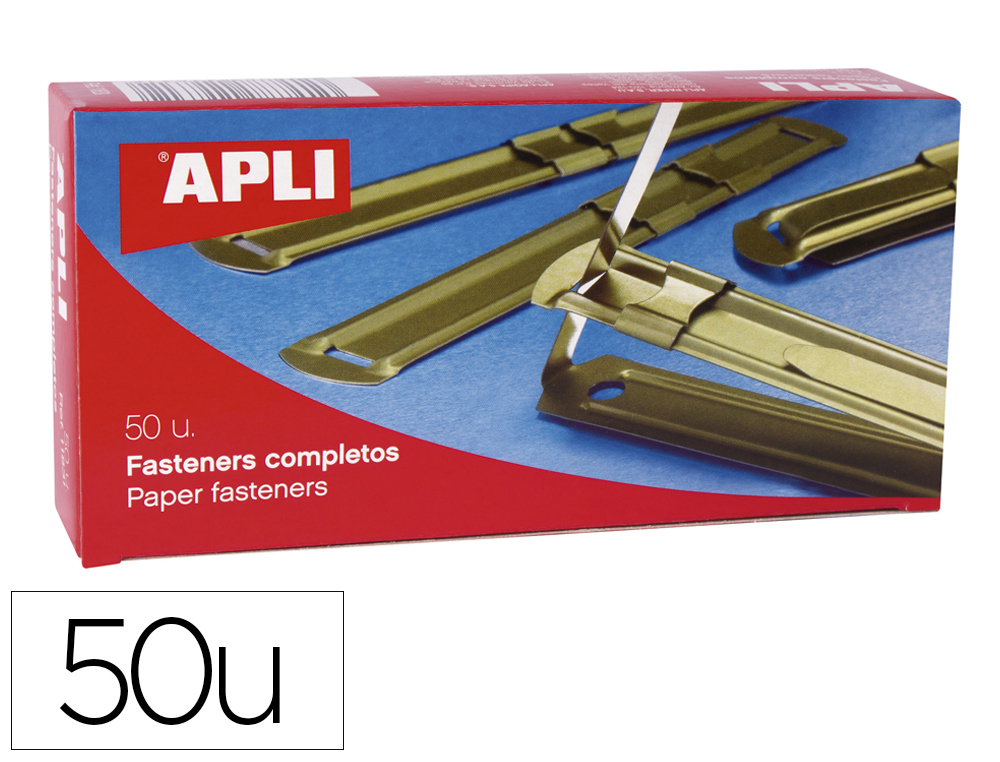 ENCADERNADOR FASTENER DOURADO APLI CAIXA DE 50 UNIDADES