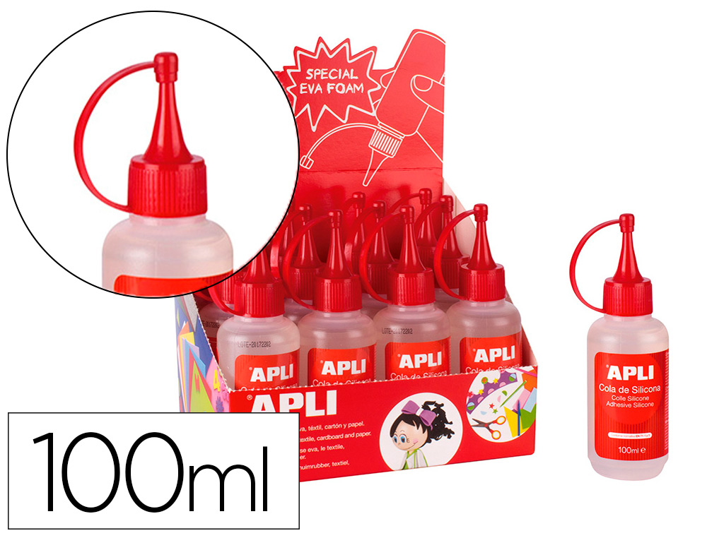 COLA DE SILICONE APLI FRASCO 100 ML