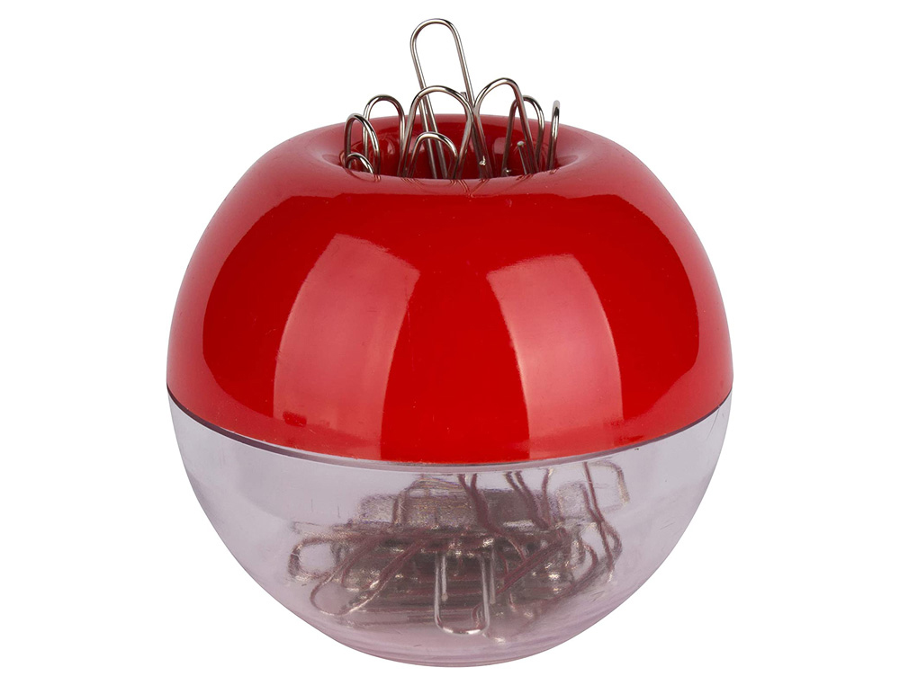 PORTA CLIPS APLI MAGNETICO COM CLIPS INCLUIDOS COR VERMELHO