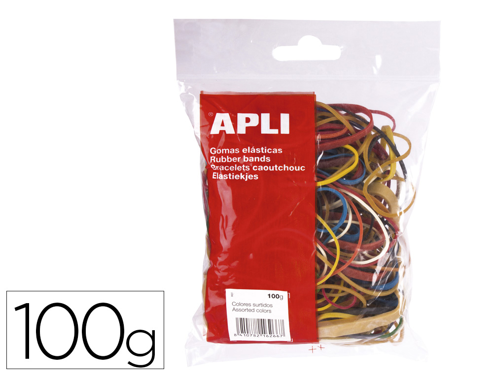 ELASTICOS APLI CORES SORTIDAS BOLSA DE 100 GR