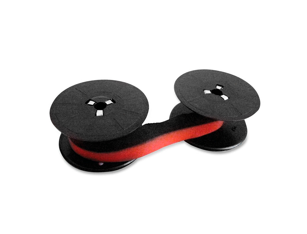 FITA MAQUINA CASIO RB-02 GRUPO 51 NYLON PRETO/VERMELHO PARA CALCULADORAS FR-620TEC / FR-620RE / DR-420TEC / DR-420RE