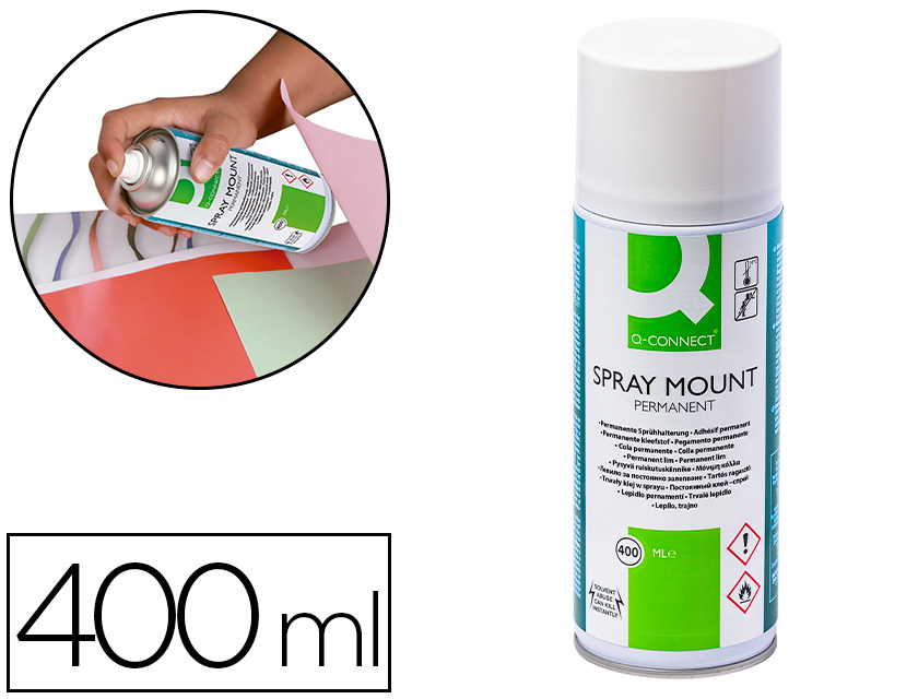 COLA Q-CONNECT SPRAY MOUNT ADESIVA PERMANENTE FRASCO DE 400 ML