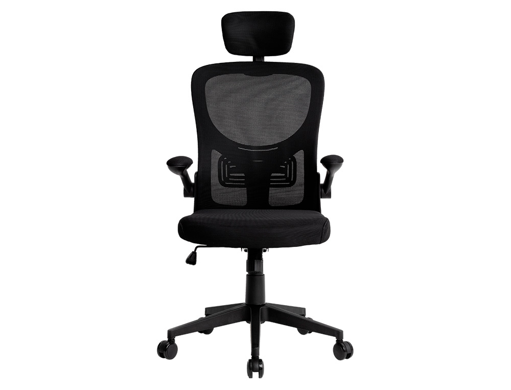 CADEIRA ERGONOMICA Q-CONNECT MALHA BASE NYLON ALT MAX 1300 MM LARG 610 MM PROF 600 MM RODAS PREMIUM COR PRETO