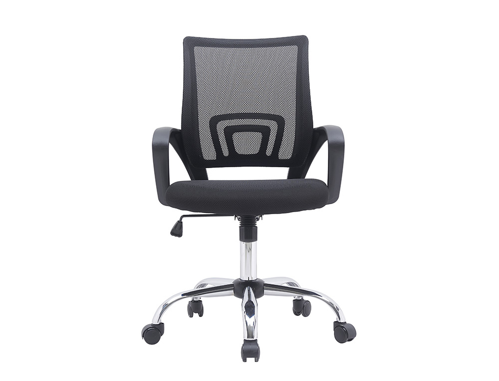 CADEIRA DE ESCRITORIO Q-CONNECT MALHA BASE METAL ALT MAX 1000 MM LARG 560 MM PROF 570 MM RODAS PREMIUM COR PRETO