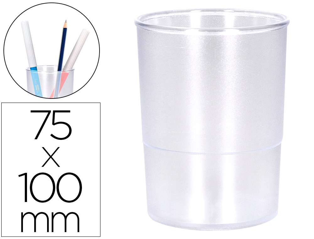 PORTA LAPIS Q-CONNECT PLASTICO TRANSPARENTE