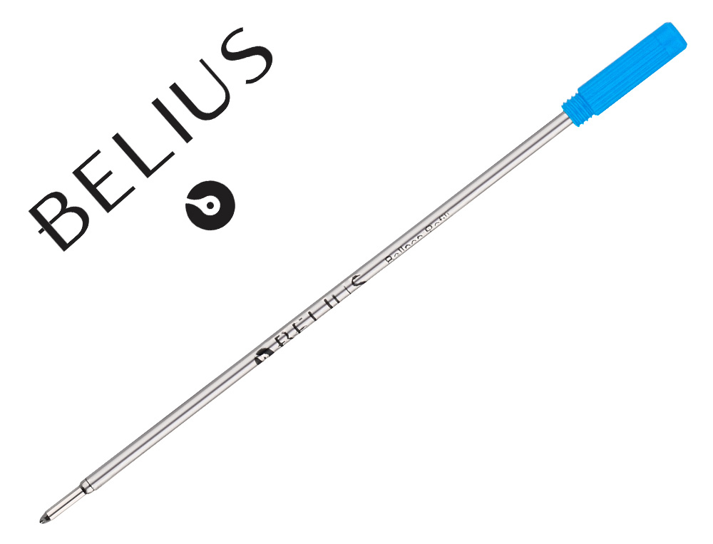 RECARGA ESFEROGRAFICA TIPO ROSCA BELIUS AZUL CAIXA 3 UNIDADES