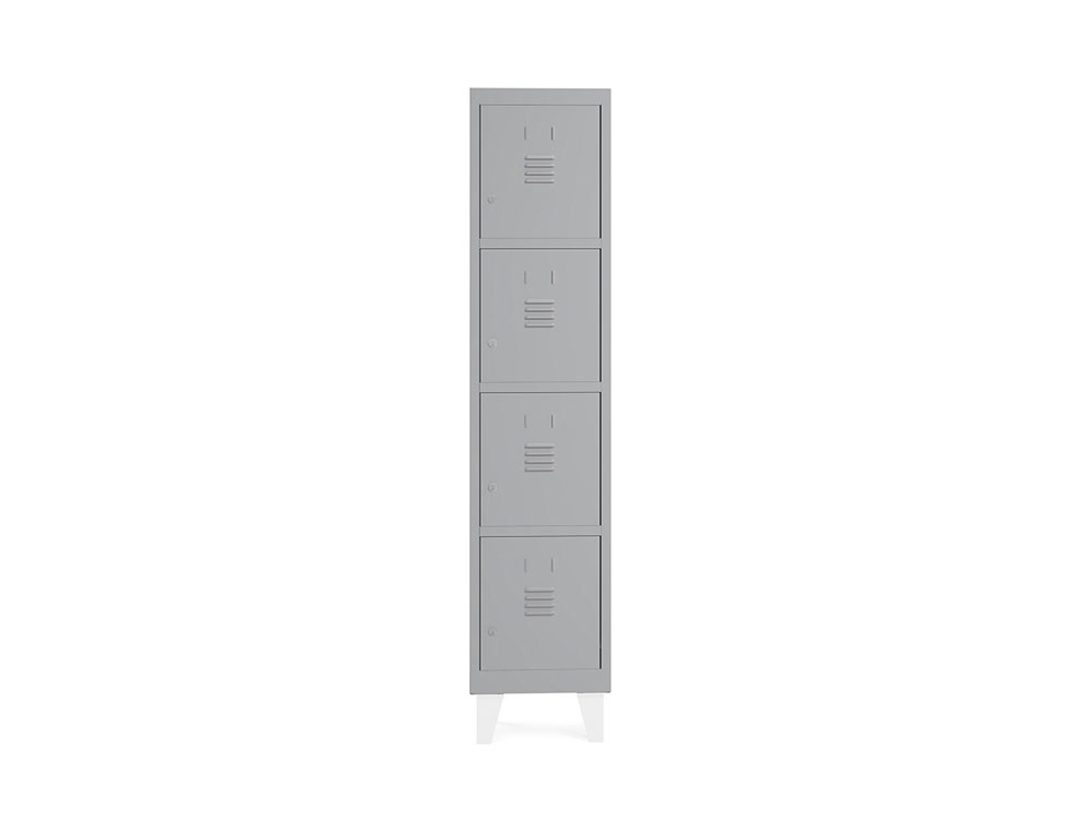 ARMARIO METALICO ROCADA 400 1 MODULO X 4 PORTAS CINZA 430X500X1800 MM