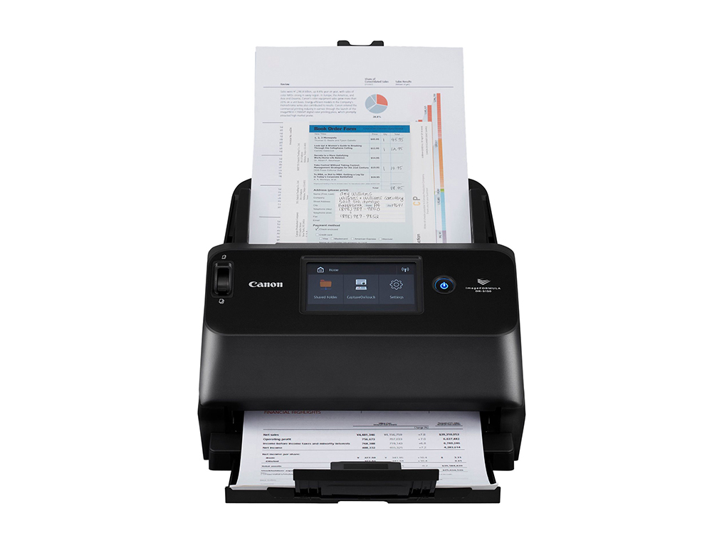 SCANNER CANON IMAGEFORMULA DR-S150 DIN A4 VELOCIDADE 45 PPM 600X600 DPI WIFI