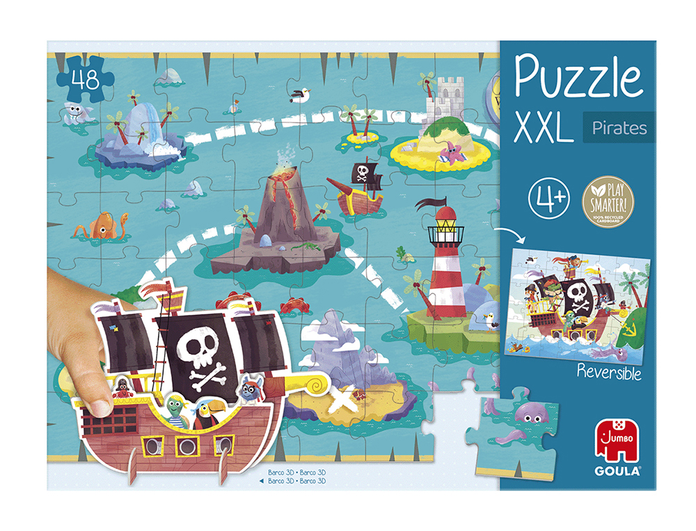 PUZZLE GOULA JUMBO XXL PIRATAS 48 PECAS