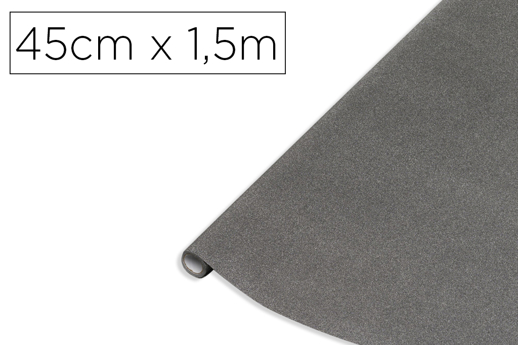 ROLO ADESIVO DC-FIX ANTRACITE METAL BRILHO LARGURA 45 CM COMPRIMENTO 1,5 MT