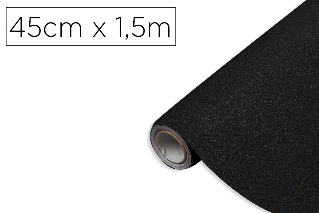 ROLO ADESIVO DC-FIX PRETO METAL BRILHO LARGURA 45 CM COMPRIMENTO 1,5 MT