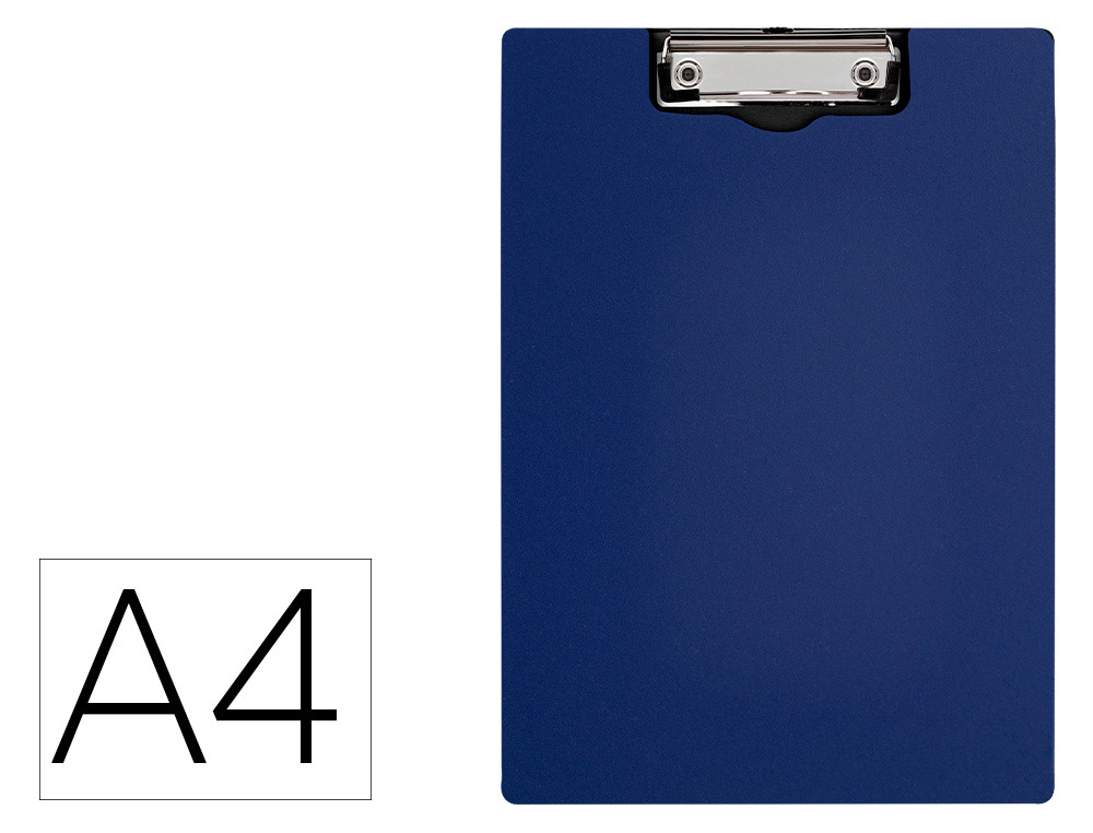 PORTA NOTAS Q-CONNECT COM MOLA MINICLIP SUPERIOR DIN A4 PLASTICO 50% RECICLADO AZUL ESPESSURA 2,1 MM