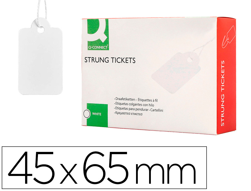 ETIQUETAS Q-CONNECT 45X65 MM CAIXA DE 400 UNIDADES