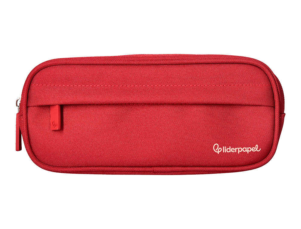 ESTOJO ESCOLAR LIDERPAPEL OVALADO 2 FECHOS COM BOLSO FRONTAL 210X90 MM VERDE MILITAR