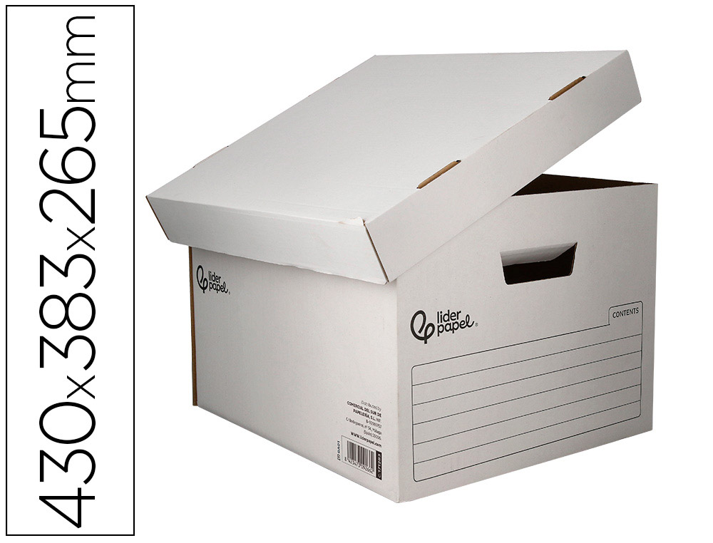 CAIXA PARA ARQUIVO MORTO LIDERPAPEL CARTAO 100% RECICLADO AUTOMATICO PARA 4 CAIXAS ARQUIVO DEF. FOLIO / 5 ARQUIVADORES A