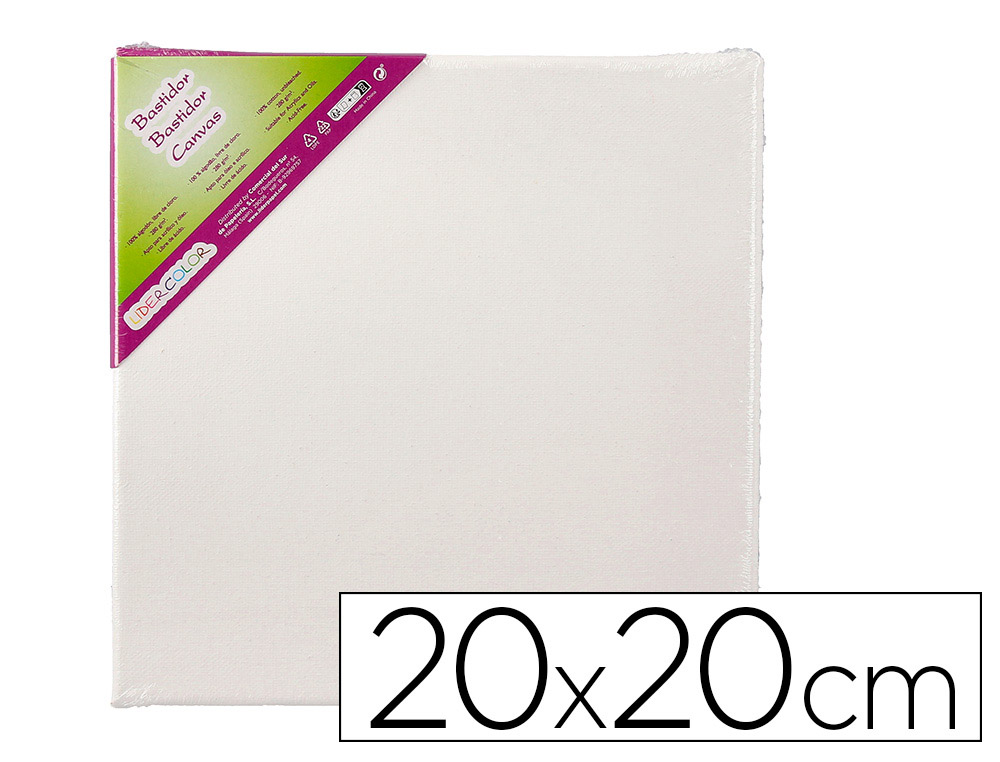 TELA DE PINTURA LIDERCOLOR LENCO AGRAFADO LATERAL ALGODAO 100% 20X20 CM