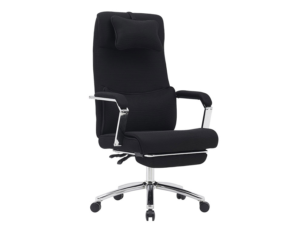 CADEIRA DE DIRECAO Q-CONNECT RAVENNA MALHA BASE METALICA ALT MAX 1300 LARG 670 PROF 730 MM RODAS PREMIUM COR PRETO