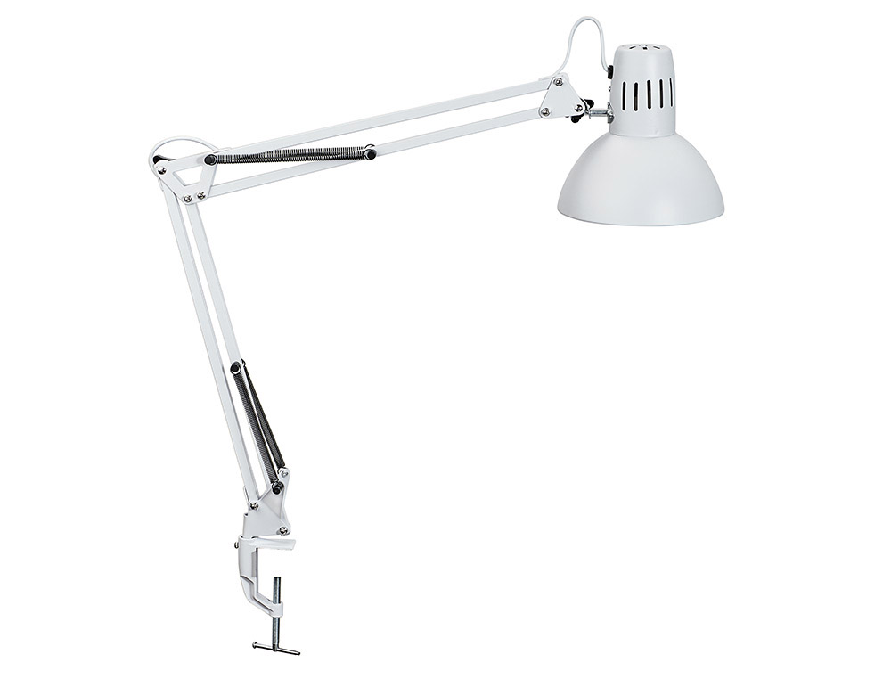 CANDEEIRO DE ESCRITORIO MAUL STUDY COM PINCA COR BRANCO 170X440X350 MM