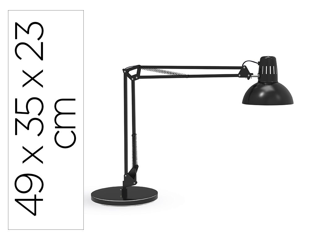 CANDEEIRO DE ESCRITORIO MAUL STUDY COM BASE COR PRETO 490X350X230 MM
