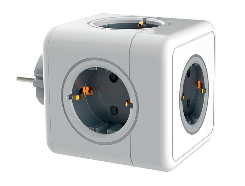 EXTENSAO Q-CONNECT EM CUBO MULTIPLE POWER CUBE 5 EM 1 CABO DE 1,4 MT 5 TOMADAS DE CORRENTE 75X75X112MM