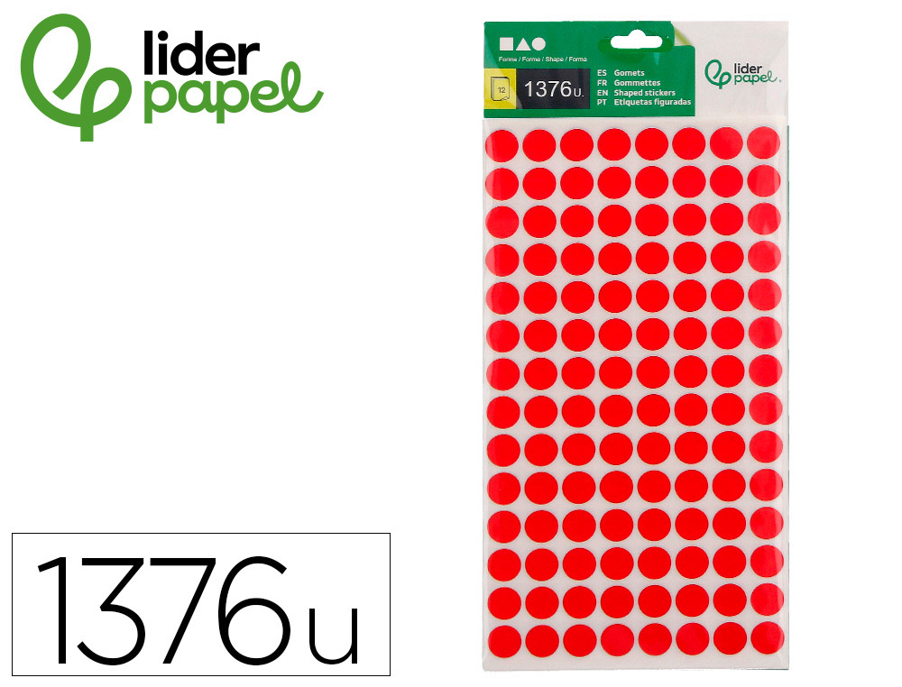 ETIQUETAS ESCOLAR LIDERPAPEL FIGURAS SORTIDAS BOLSA DE 12 FOLHAS FIGURAS GEOMETRICAS PEQUENAS CORES SORTIDAS