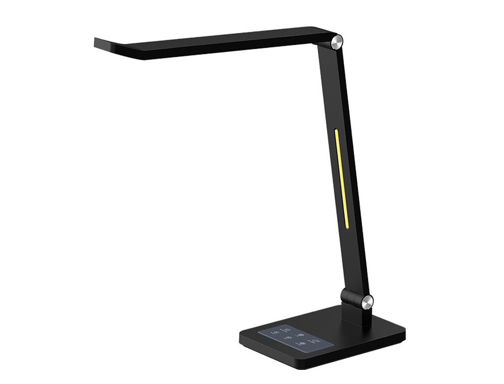 CANDEEIRO DE ESCRITORIO Q-CONNECT SECRETARIA PROFISSIONAL ABS 40 LEDS 10 W INTERRUPTOR SENSOR 3 NIVEIS COR PRETO
