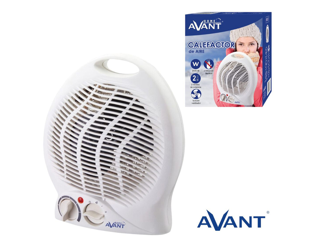 AQUECEDOR AVANT VERTICAL 2000W DOIS NIVEIS POTENCIA PROTECAO TERMICA FUNCAO VENTILADOR COR BRANCO
