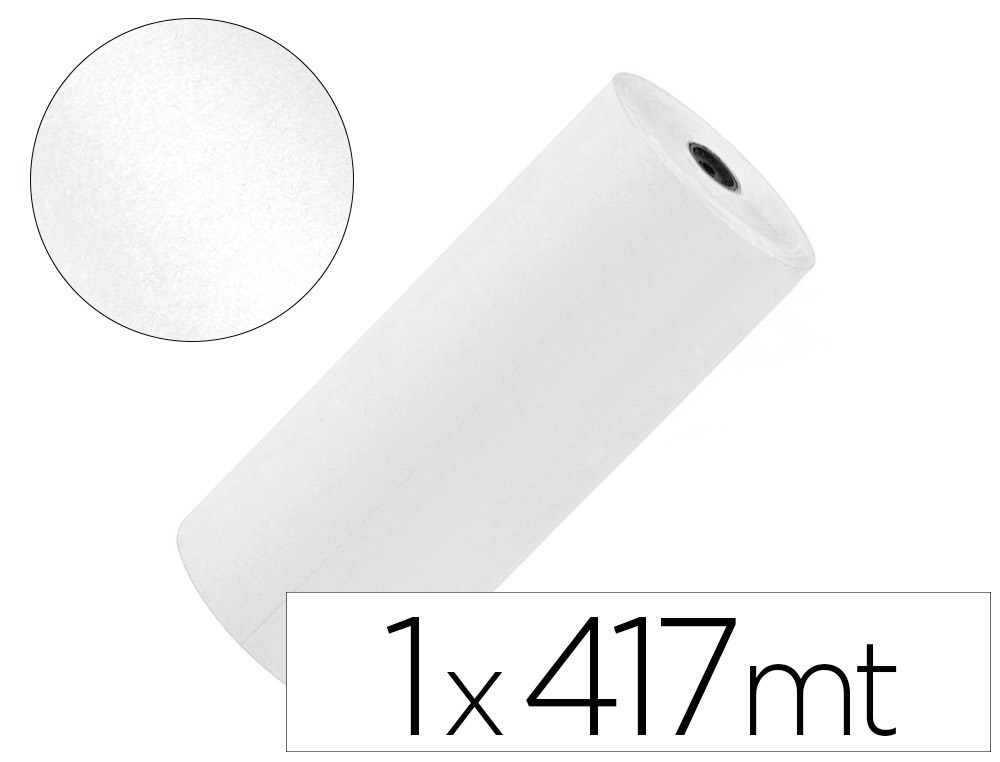 PAPEL KRAFT LIDERPAPEL BRANCO BOBINE 1 MT X 417 MT ESPECIAL PARA EMBALAGEM PESO 25 KG