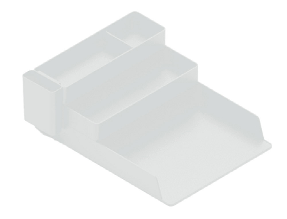 BANDEJA DE SECRETARIA DE PLASTICO Q-CONNECT ORGANIZADOR DE ESCRITORIO COM 4 DEPARTAMENTOS TRANSPARENTE 115X240X323 MM