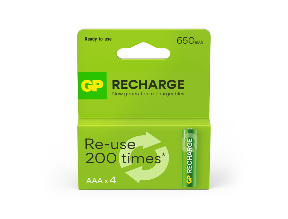 PILA GP RECARGABLE AAA 850 MAH BLISTER DE 4 UNIDADES