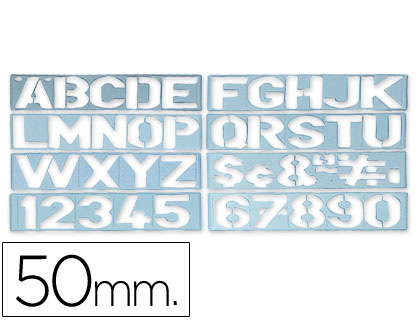 ESCANTILHAO LETRAS E NUMEROS 50MM
