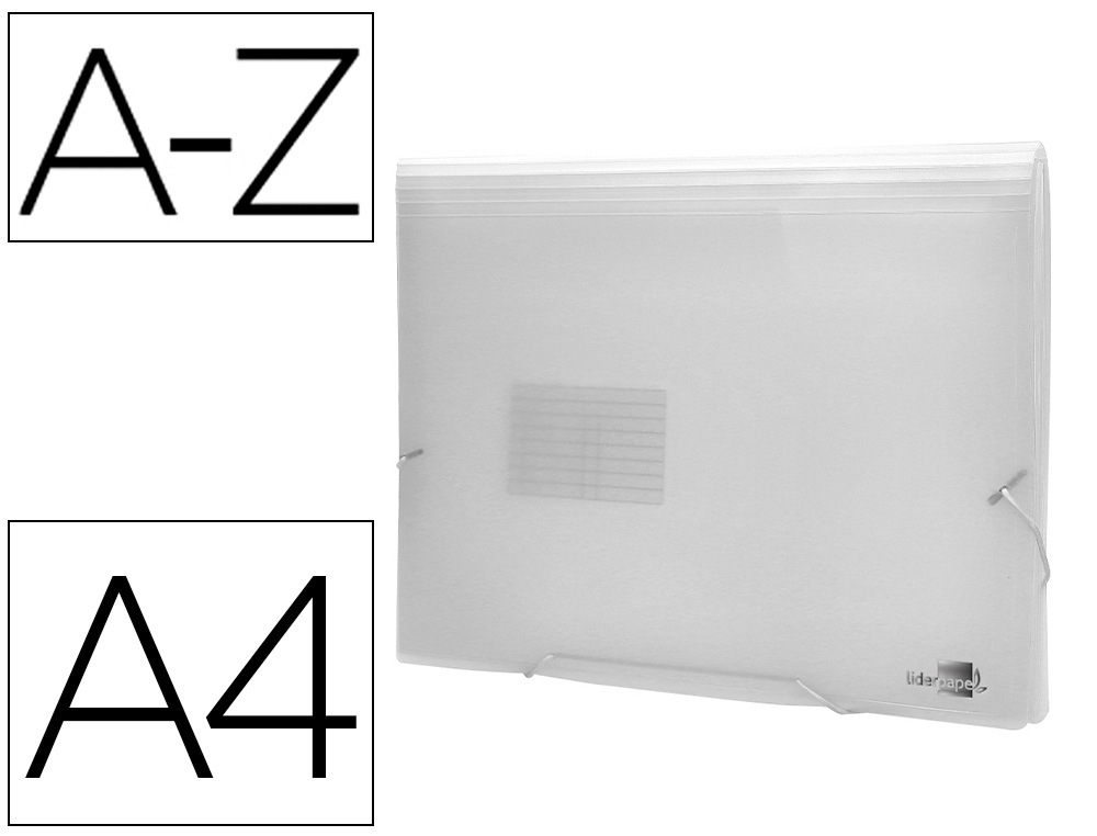 PASTA CLASSIFICADORA COM FOLE LIDERPAPEL DIN A4 TRANSPARENTE 13 DEPARTAMENTOS CRISTAL