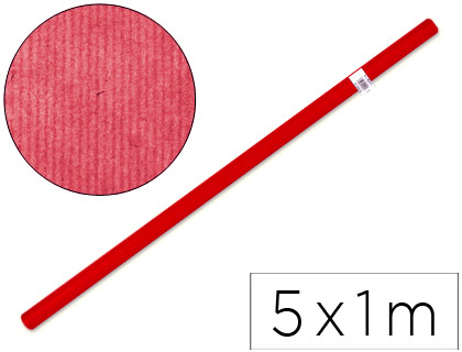 PAPEL KRAFT LIDERPAPEL ROLO VERMELHO 1MT X 5MT 65 GR