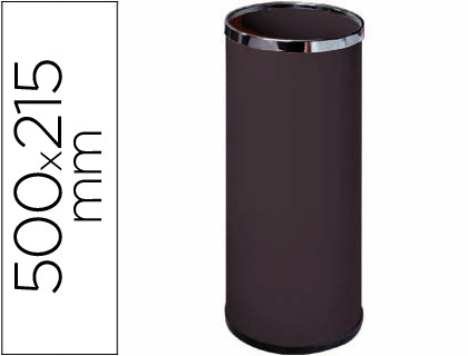 PORTA GUARDA-CHUVAS SIE METALICO COM AROS CROMADOS COM FORMA REDEONDA 500 X 215 MM PRETO