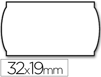 ROLO DE ETIQUETAS ADESIVAS METO ONDULADAS 32 X 19 MM LISA REMOVIVEL ROLO 1000