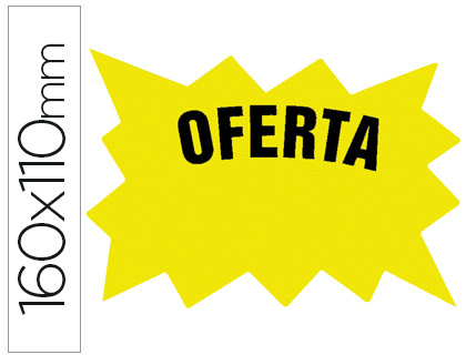 ETIQUETA CARTOLINA AMARELA FLUO 160X110MMPARA MARCAR PRECOS PACK 50 UNIDADES UNIDADES