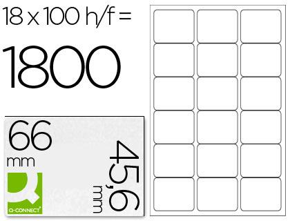 ETIQUETAS ADESIVAS Q-CONNECT DIN A4 66 X 45,6 MM