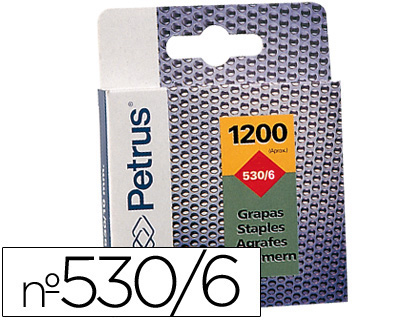 AGRAFES PETRUS PARA CRAVADORA 530/6 CAIXA 1200 UNIDADES