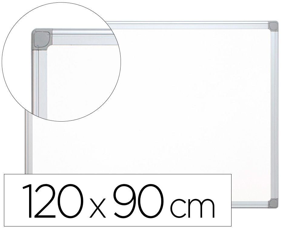 QUADRO BRANCO Q-CONNECT MAGNETICO C/CAIXILHO EM ALUMINIO 120X90 CM