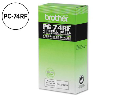 CONSUMIVEL FAX T104/106 BROTHER DE TRANSFERENCIA TERMICA 4 BOBINES DURAAO 140 PAG
