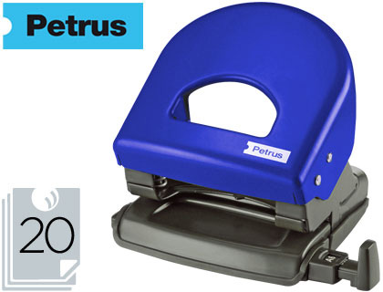 FURADOR PETRUS 62 COLOR, CAPACIDADE 20 FOLHAS - AZUL