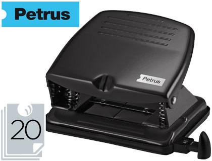 FURADOR PETRUS 65 CAPACIDADE 20 FOLHAS PRETO
