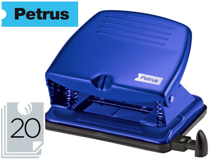 FURADOR PETRUS 65 CAPACIDADE 20 FOLHAS AZUL