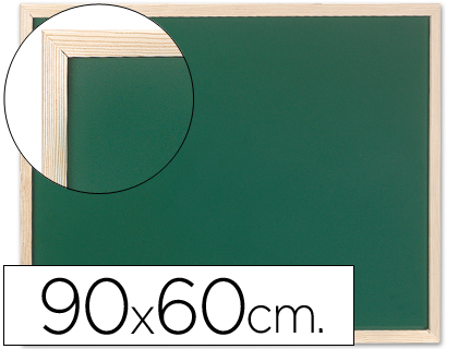 QUADRO VERDE Q-CONNECT GIZ MOLDURA MADEIRA SEM PRATELEIRA 90X60 CM