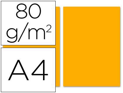 PAPEL DE COR LIDERPAPEL DIN A4 80 GR LARANJA EMBALAGEM DE 100 FOLHAS