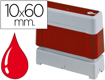 CARIMBO AUTOMATICO BROTHER 10 MM X 60 MM VERMELHO