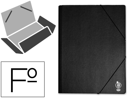 PASTA DE ELASTICOS LIDERPAPEL PLASTICA COM ABAS PRETO